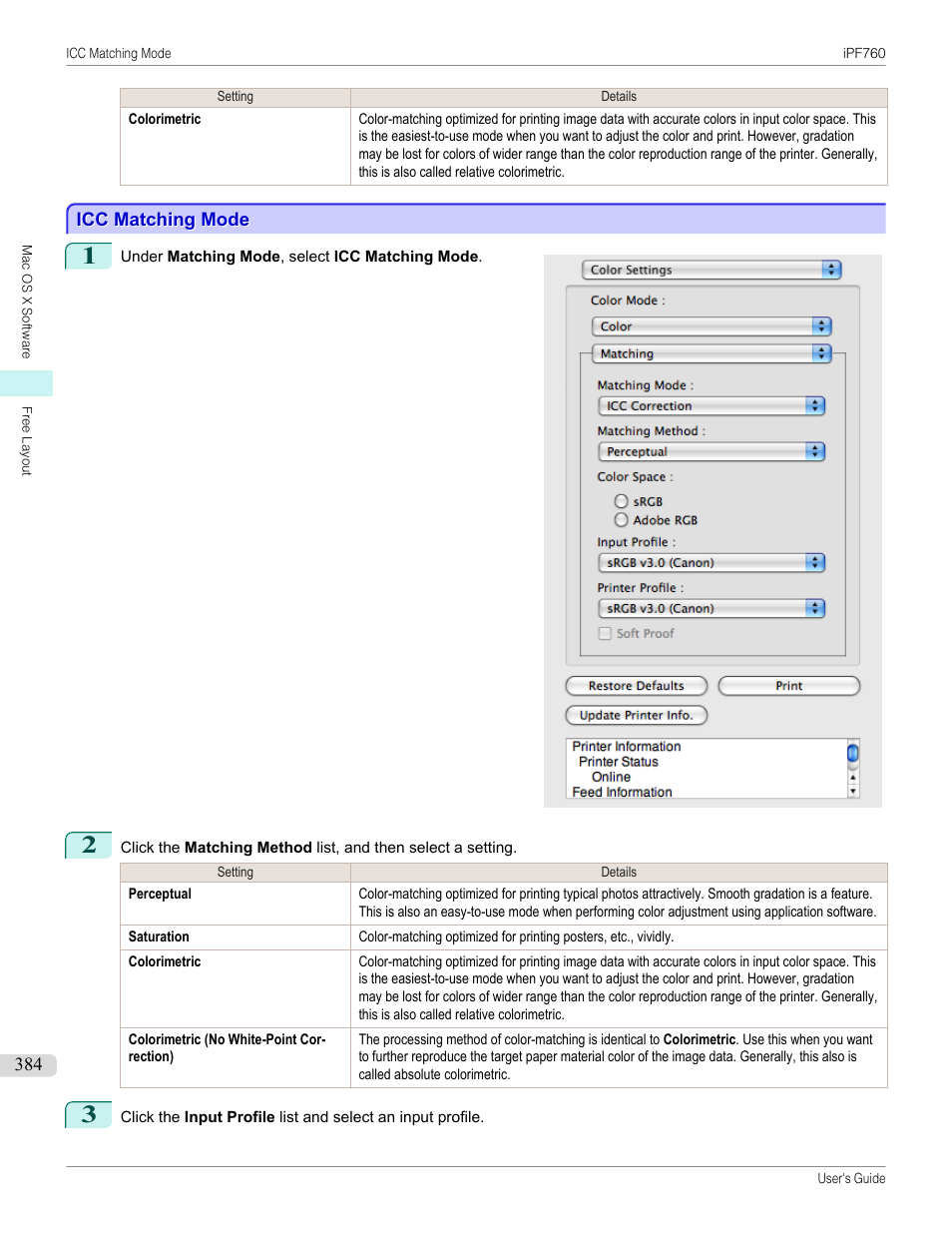 Icc matching mode, P.384 | Canon imagePROGRAF iPF760 User Manual | Page 384 / 686