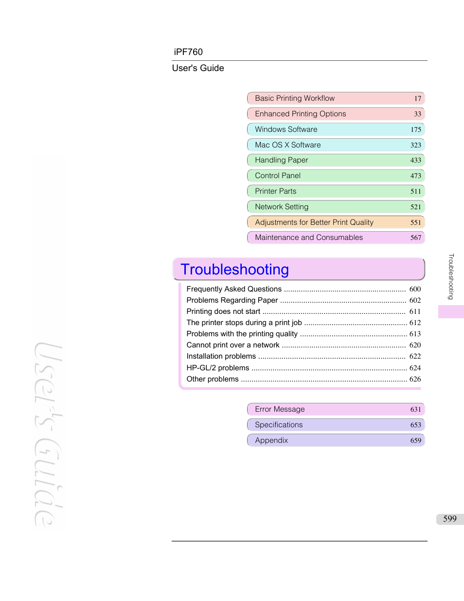 Troubleshooting | Canon imagePROGRAF iPF760 User Manual | Page 599 / 686