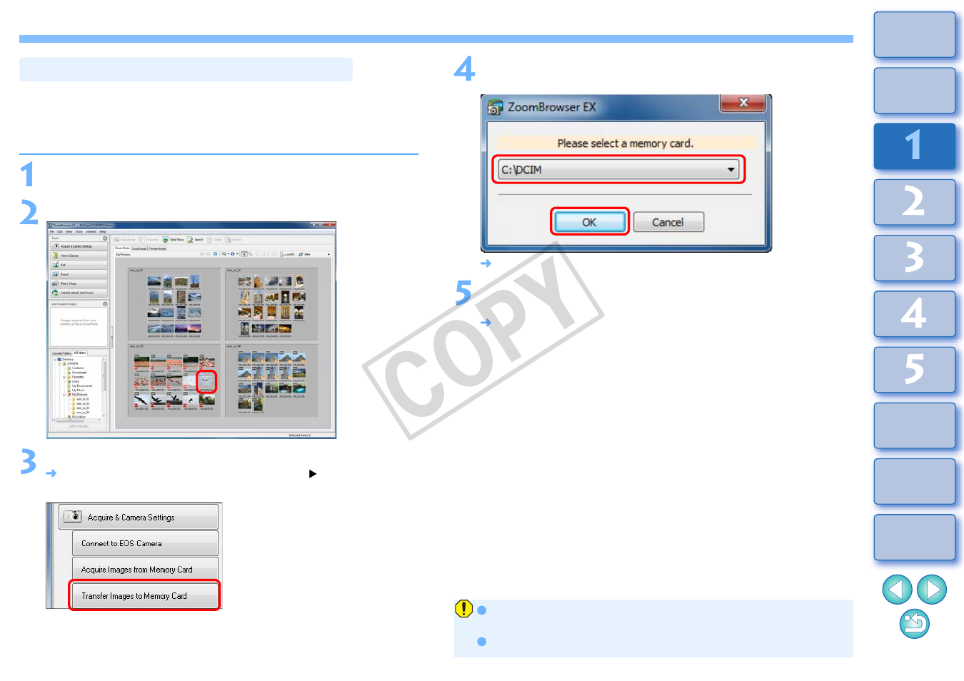 Rewriting images to a memory card, Cop y | Canon EOS Rebel T3i 18-55mm IS II Lens Kit User Manual | Page 17 / 100