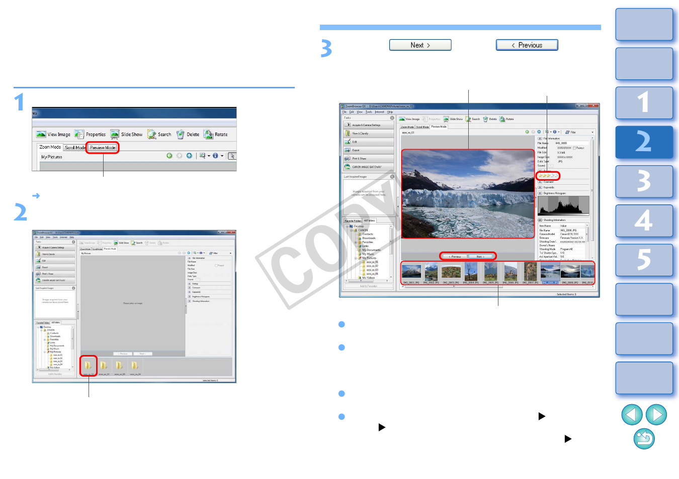 Efficiently checking/sorting images, Cop y | Canon EOS Rebel T3i 18-55mm IS II Lens Kit User Manual | Page 27 / 100