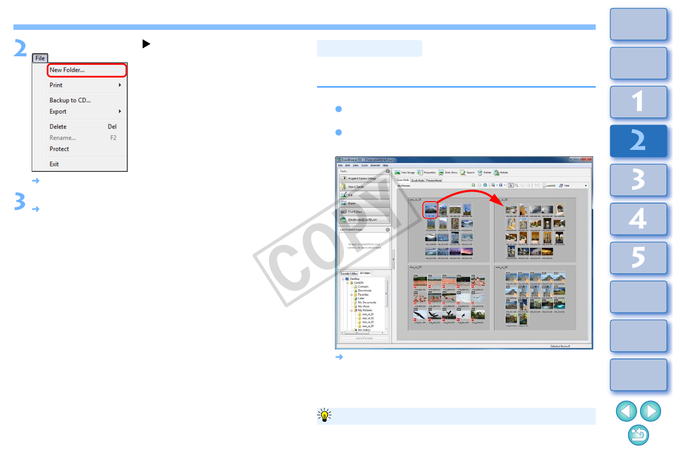 Moving images, Cop y | Canon EOS Rebel T3i 18-55mm IS II Lens Kit User Manual | Page 29 / 100