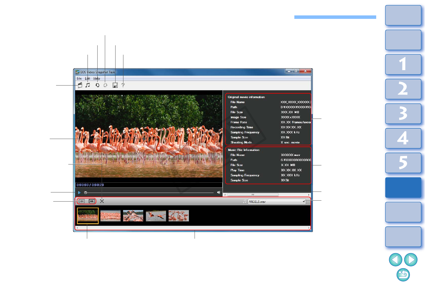 List of video snapshot album window functions, Cop y | Canon EOS Rebel T3i 18-55mm IS II Lens Kit User Manual | Page 94 / 100