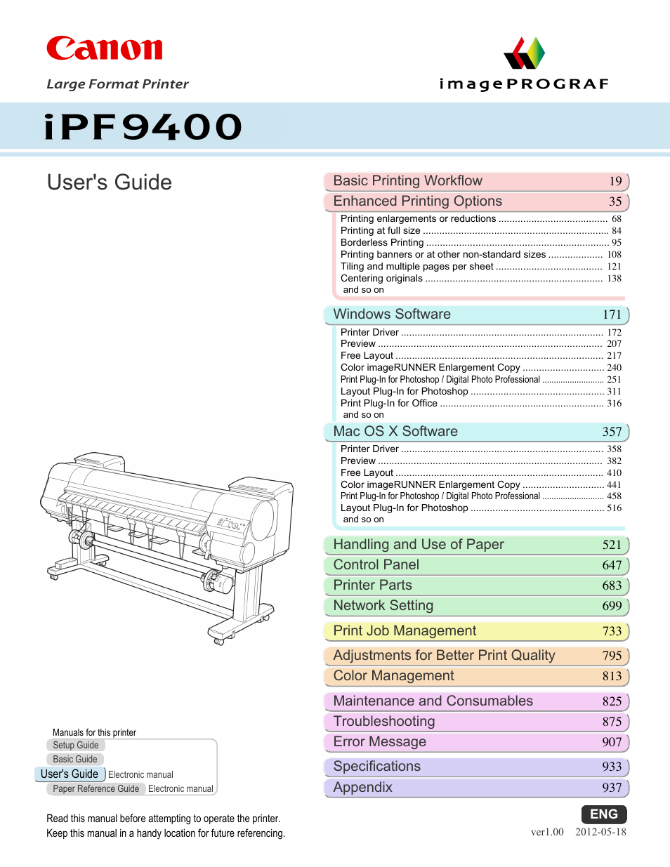 Canon imagePROGRAF iPF9400 User Manual | 964 pages