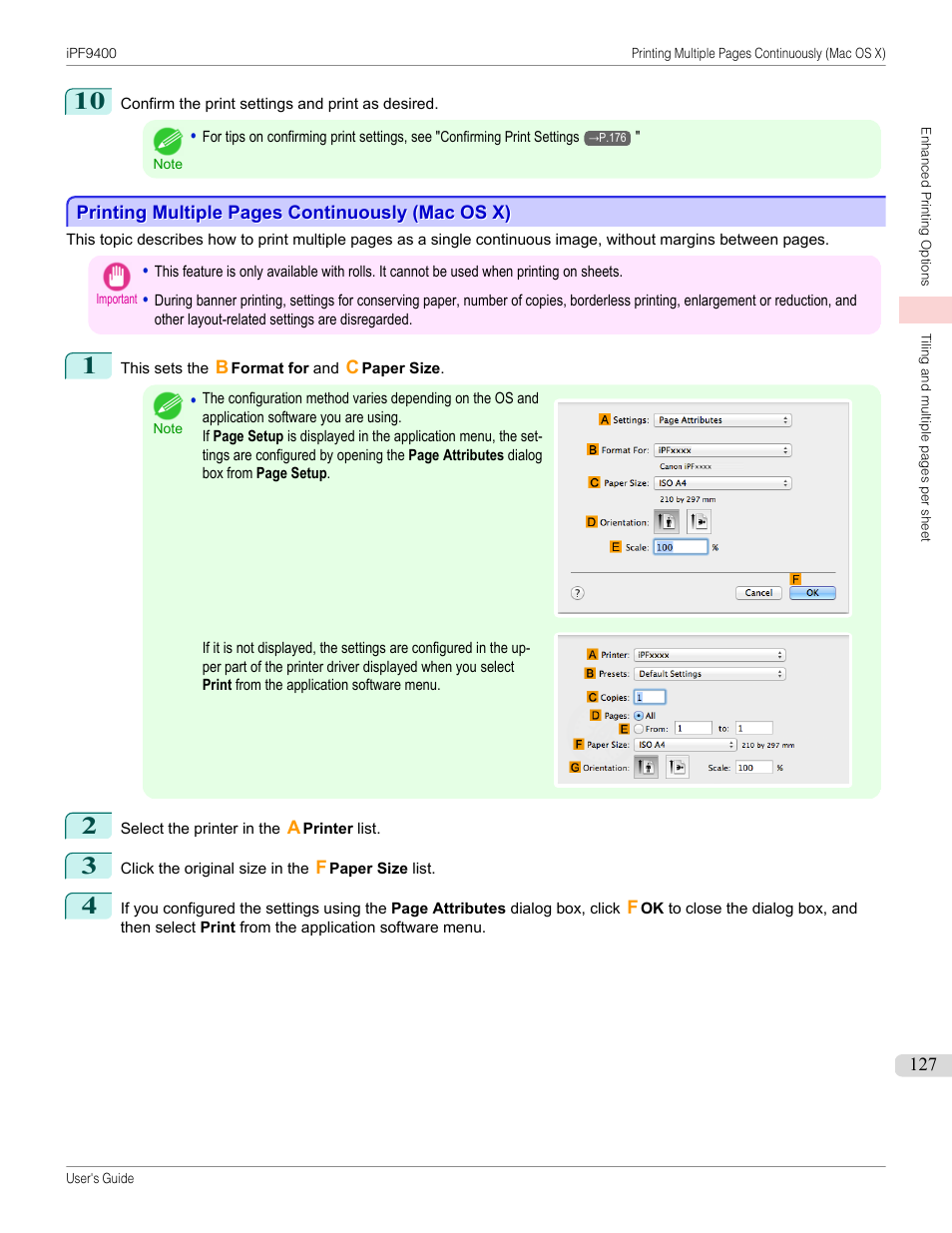 P.127 | Canon imagePROGRAF iPF9400 User Manual | Page 127 / 964