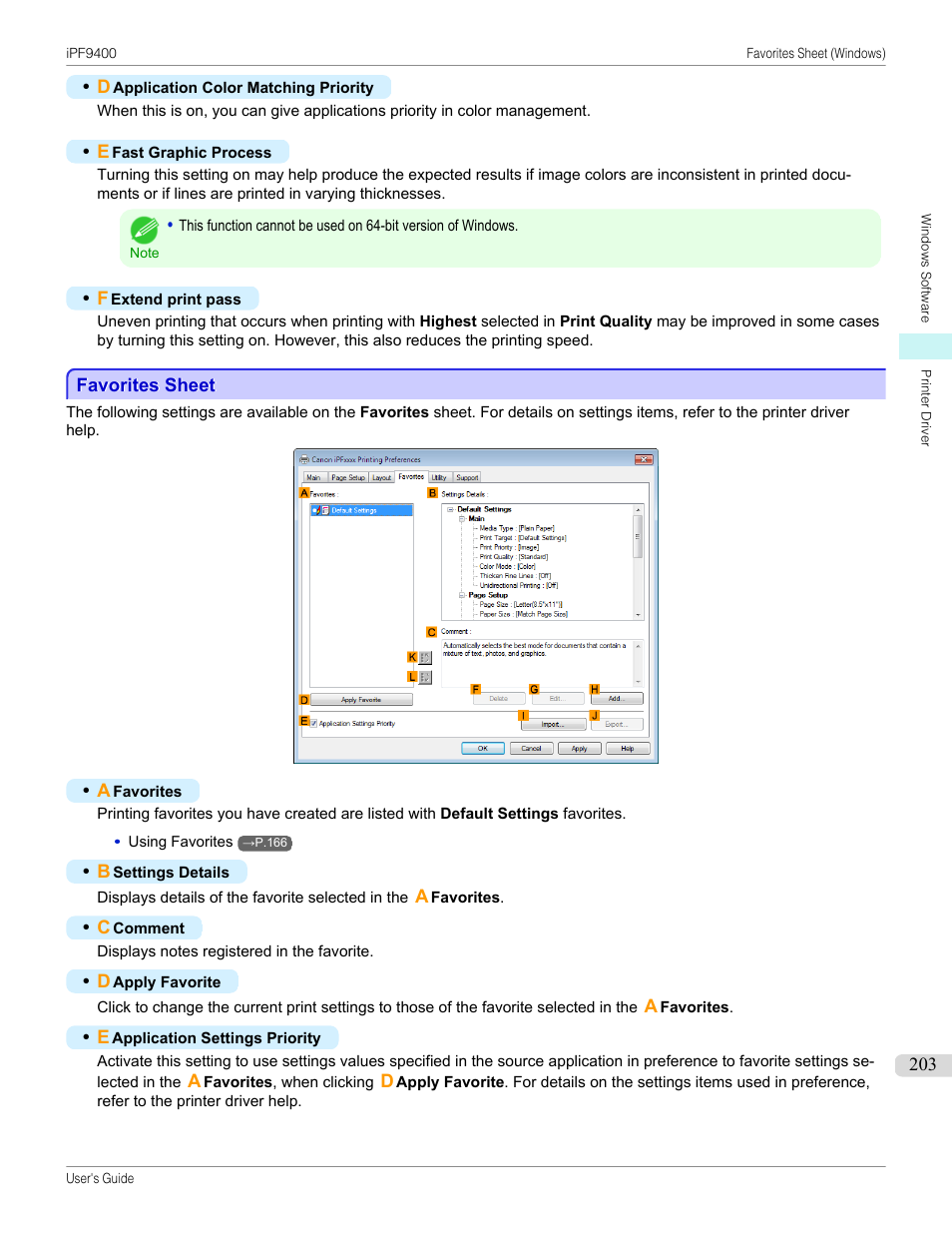 Favorites sheet, P.203 | Canon imagePROGRAF iPF9400 User Manual | Page 203 / 964