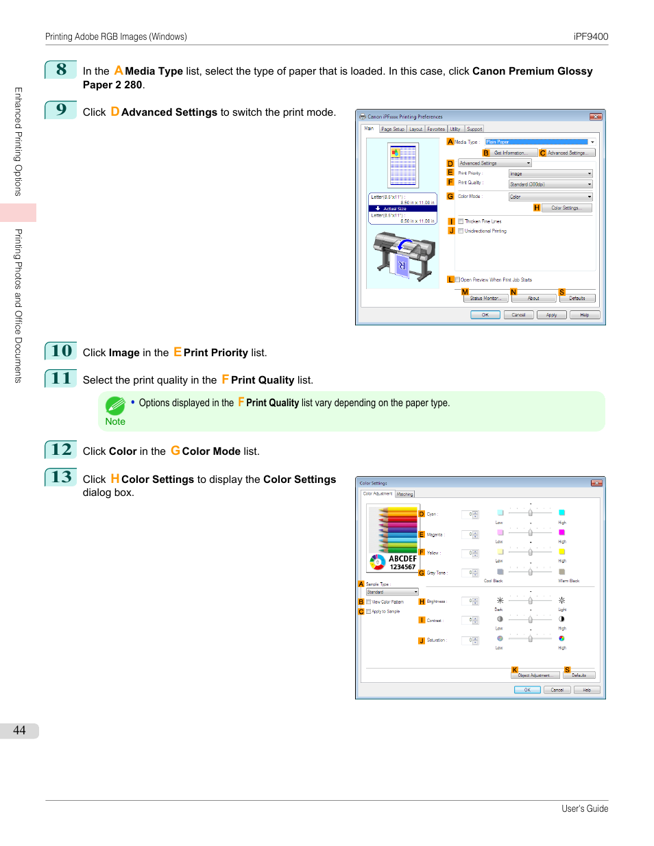 Canon imagePROGRAF iPF9400 User Manual | Page 44 / 964