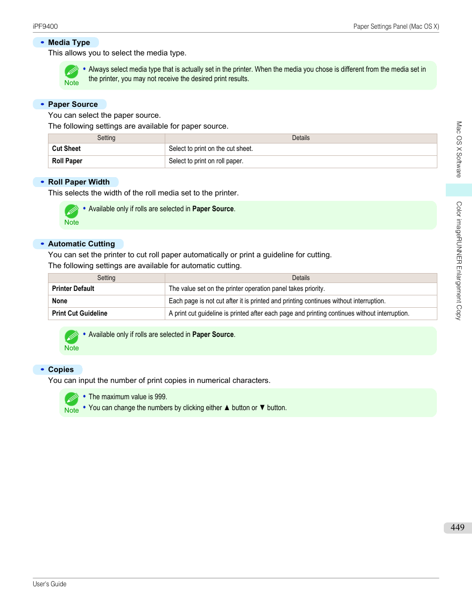 Canon imagePROGRAF iPF9400 User Manual | Page 449 / 964