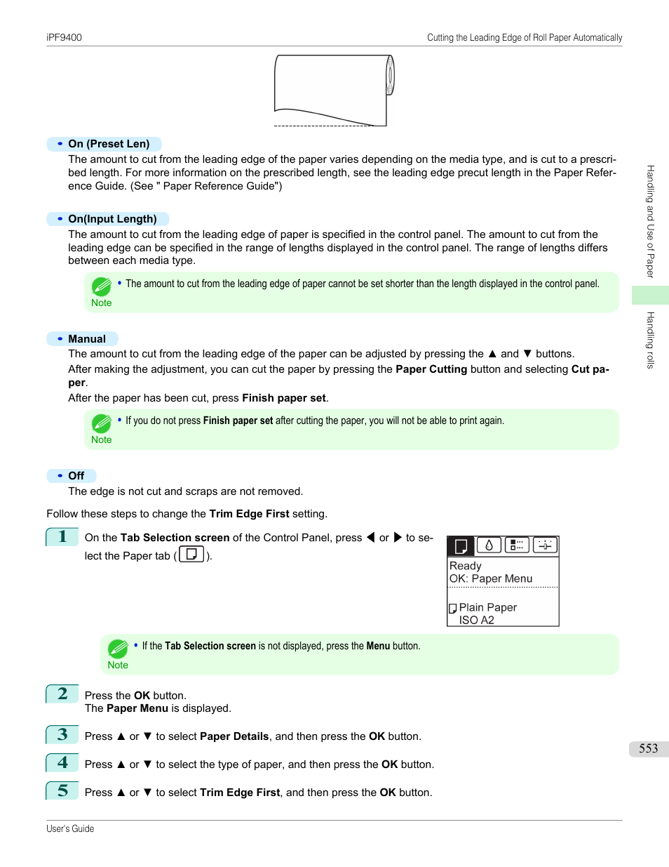Canon imagePROGRAF iPF9400 User Manual | Page 553 / 964