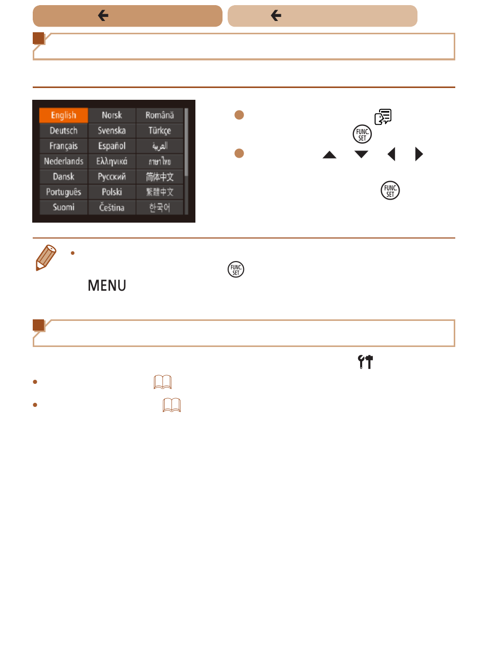 Display language, Adjusting other settings | Canon PowerShot ELPH 135 User Manual | Page 144 / 222
