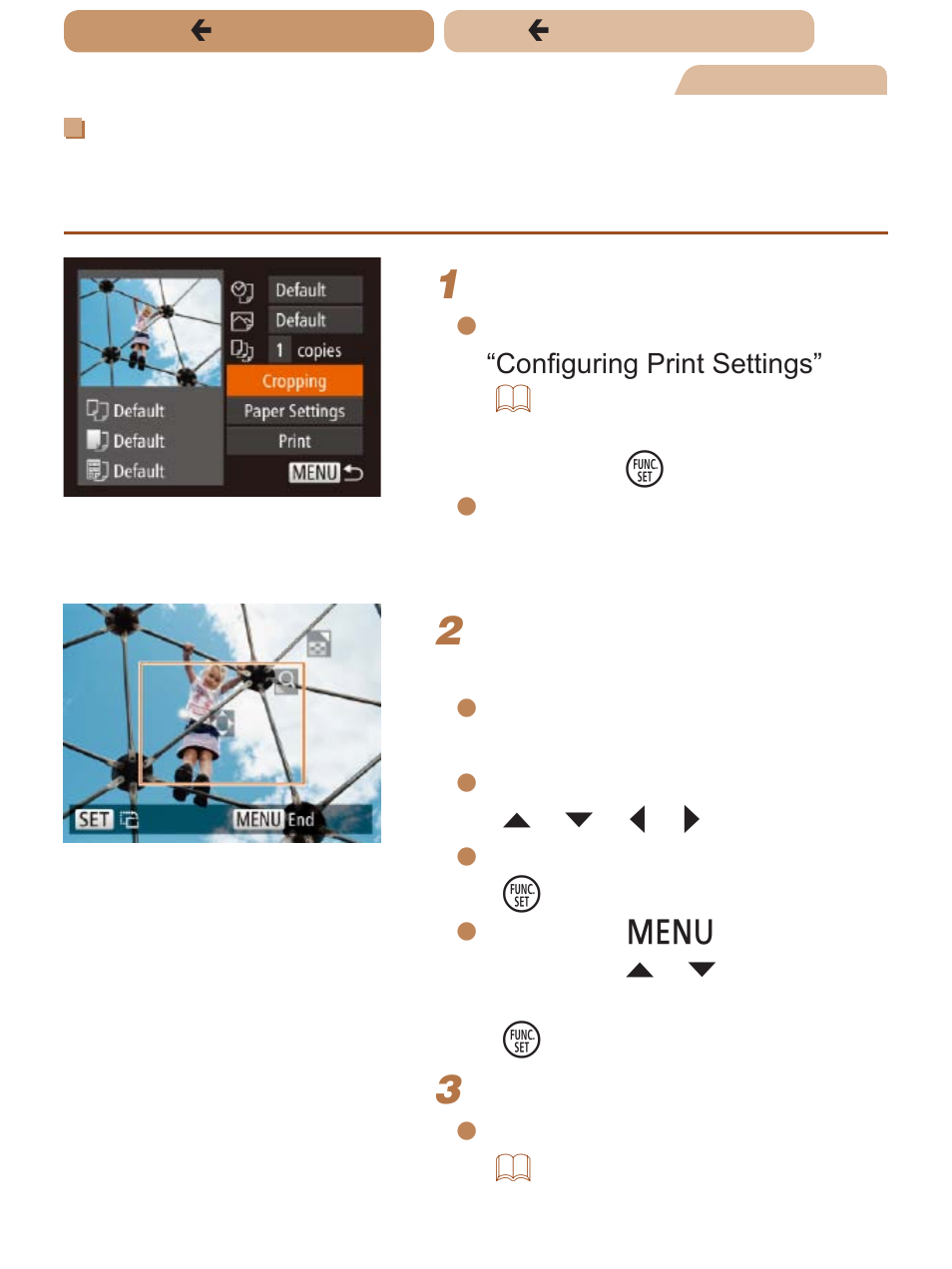 Specify a desired image area to print | Canon PowerShot ELPH 135 User Manual | Page 165 / 222