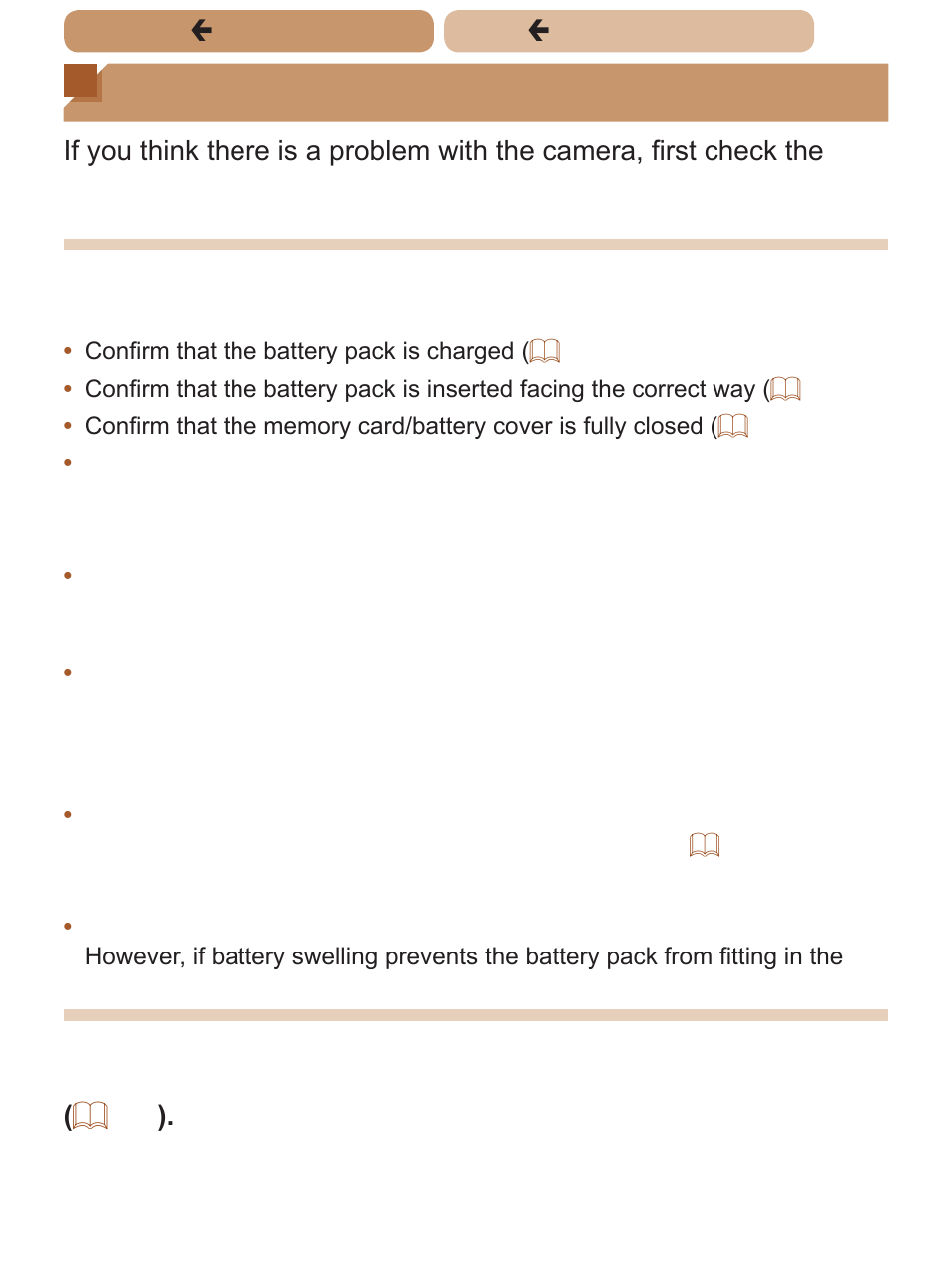 Troubleshooting, Power, Display on a tv | Canon PowerShot ELPH 135 User Manual | Page 181 / 222