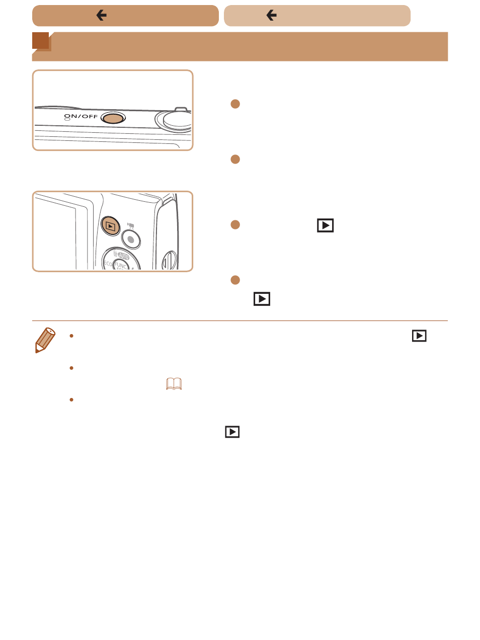 On/off, Shooting mode, Playback mode | Canon PowerShot ELPH 135 User Manual | Page 36 / 222