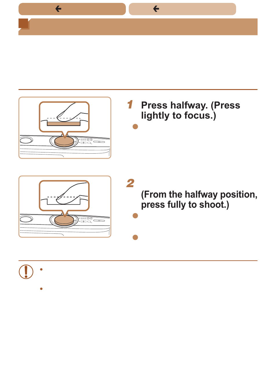 Shutter button, Button halfway | Canon PowerShot ELPH 135 User Manual | Page 38 / 222