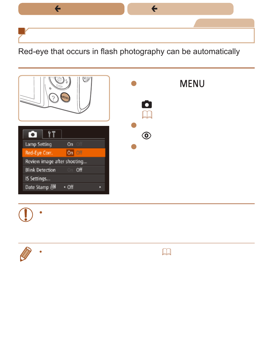 Red-eye correction | Canon PowerShot ELPH 135 User Manual | Page 65 / 222