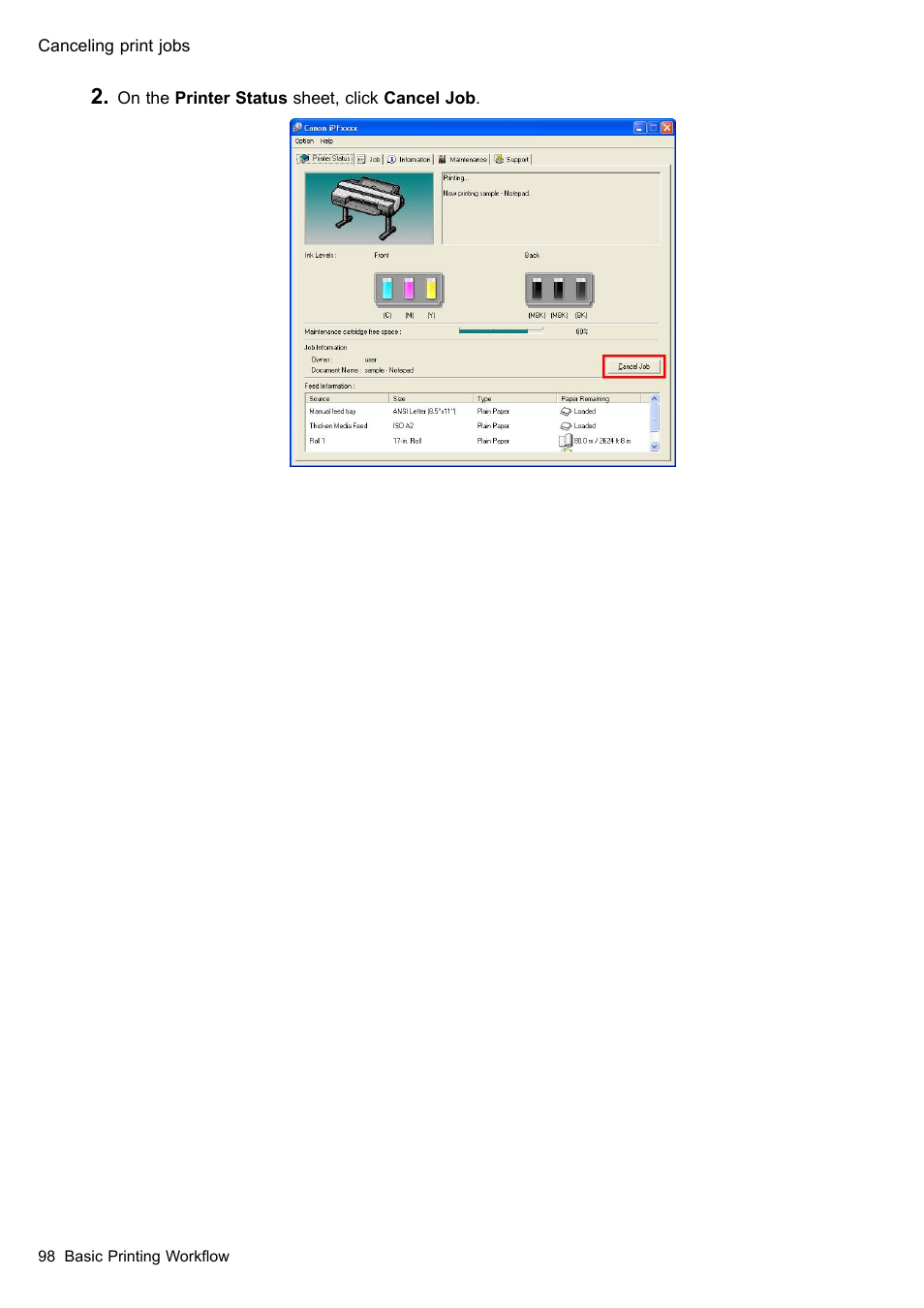 Canon imagePROGRAF iPF605 User Manual | Page 112 / 578