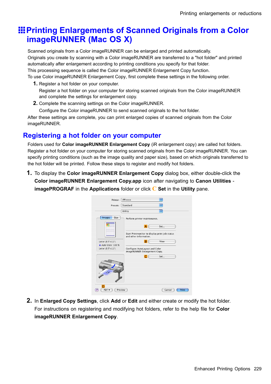 Registering a hot folder on your computer | Canon imagePROGRAF iPF605 User Manual | Page 243 / 578