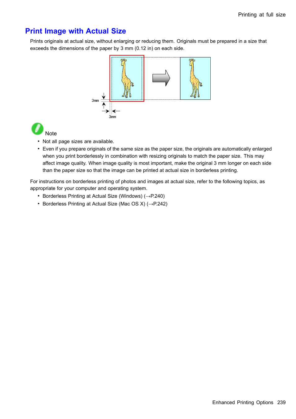 Print image with actual size | Canon imagePROGRAF iPF605 User Manual | Page 253 / 578