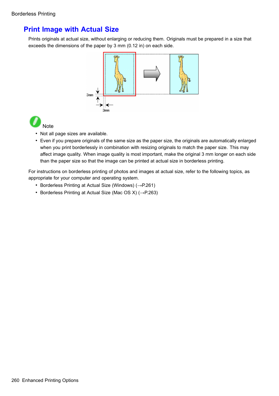 Print image with actual size | Canon imagePROGRAF iPF605 User Manual | Page 274 / 578
