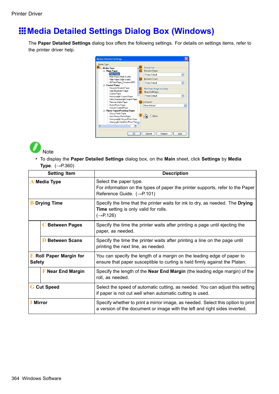 Media detailed settings dialog box (windows) | Canon imagePROGRAF iPF605 User Manual | Page 378 / 578