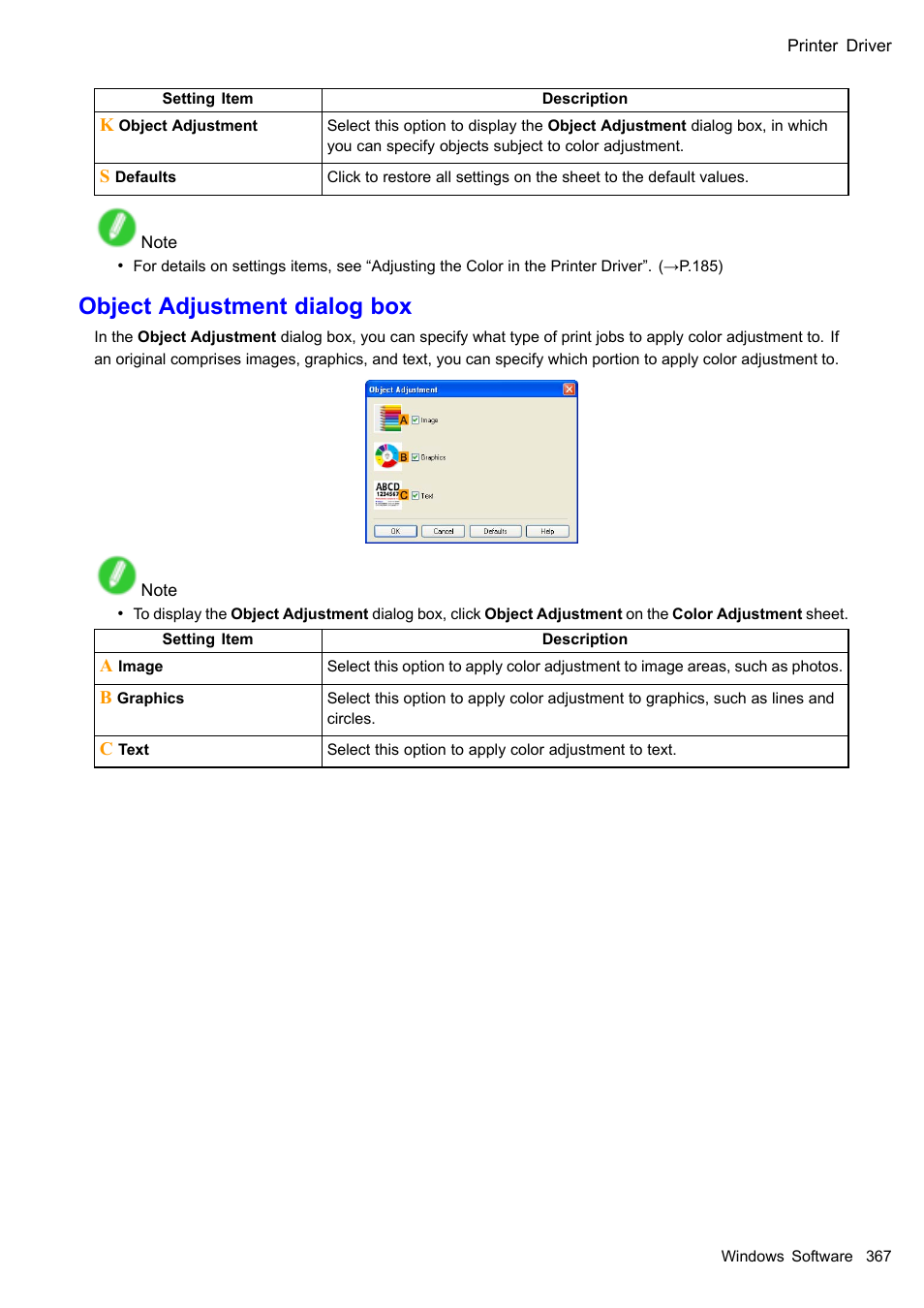 Object adjustment dialog box | Canon imagePROGRAF iPF605 User Manual | Page 381 / 578