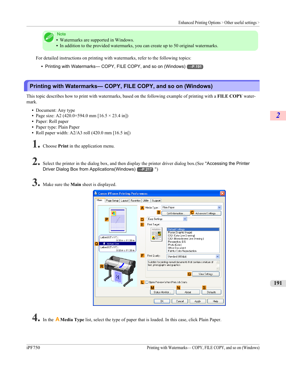 Canon imagePROGRAF iPF750 MFP M40 User Manual | Page 207 / 878