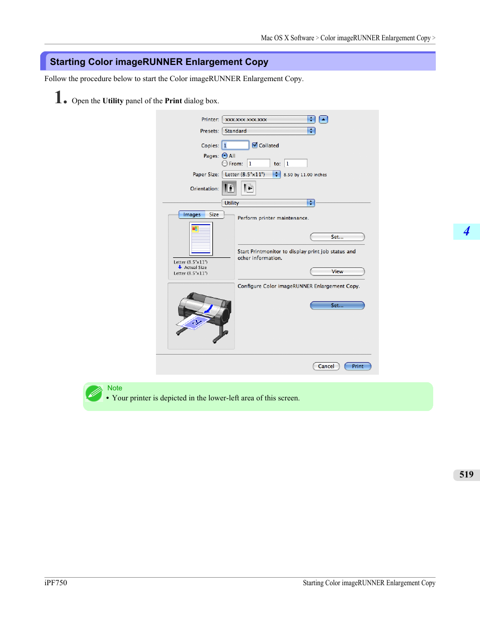 Starting color imagerunner enlargement copy | Canon imagePROGRAF iPF750 MFP M40 User Manual | Page 535 / 878