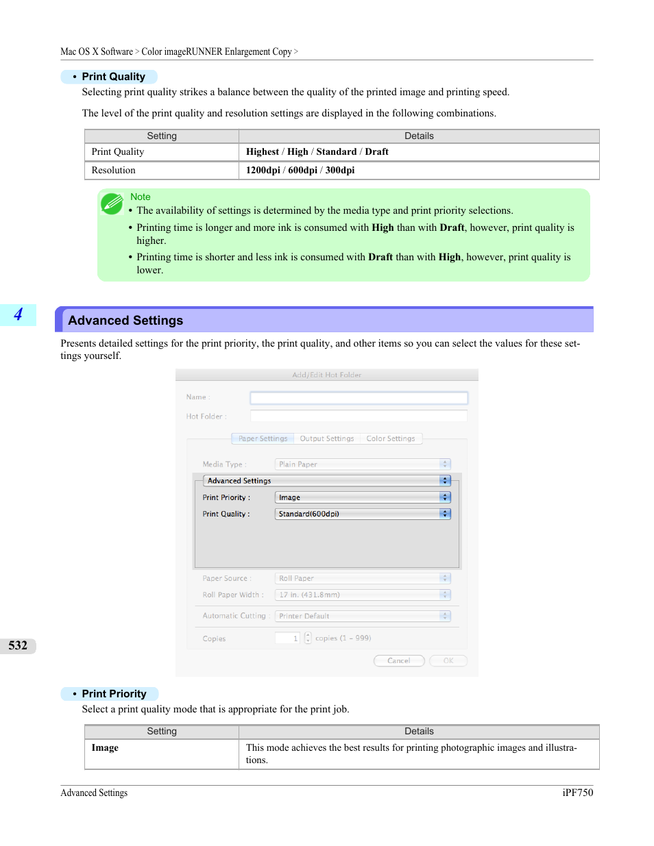 Advanced settings, P.532 | Canon imagePROGRAF iPF750 MFP M40 User Manual | Page 548 / 878