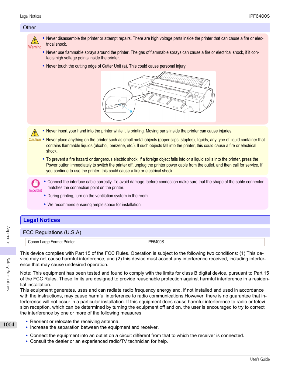Legal notices, Legal notices 4 | Canon imagePROGRAF iPF6400S User Manual | Page 1004 / 1022