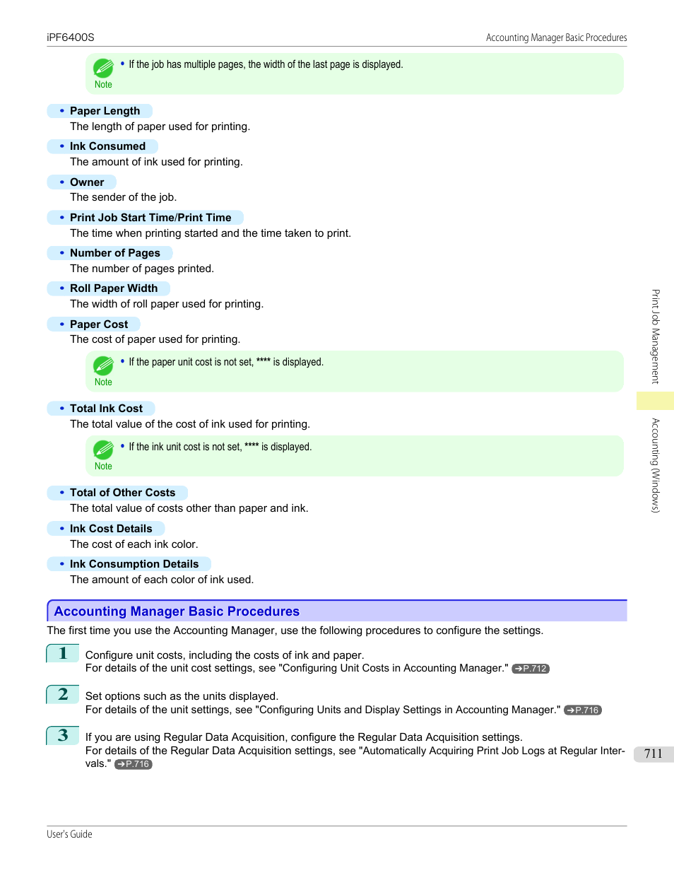 Accounting manager basic procedures | Canon imagePROGRAF iPF6400S User Manual | Page 711 / 1022