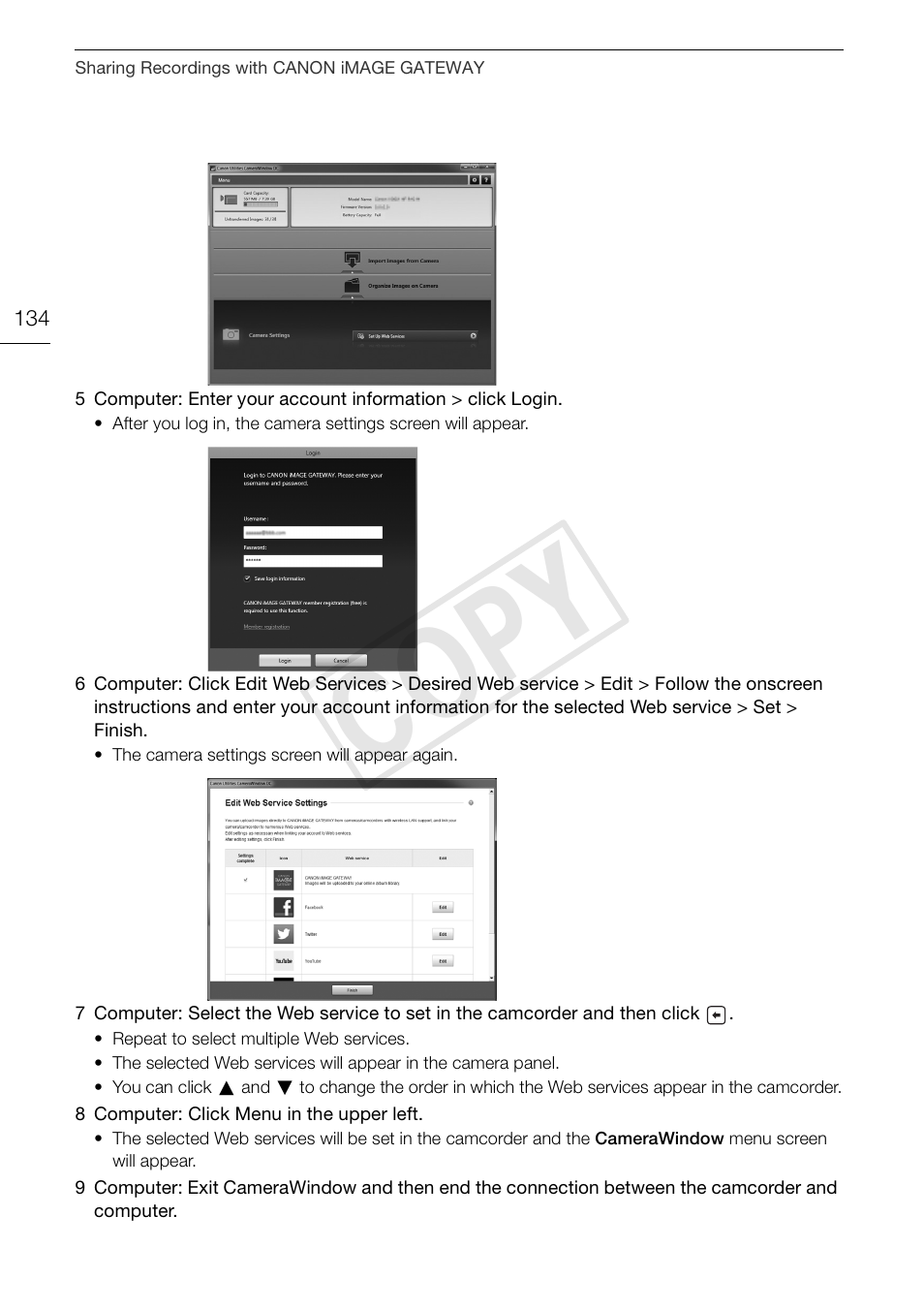 Cop y | Canon VIXIA HF G30 User Manual | Page 134 / 189