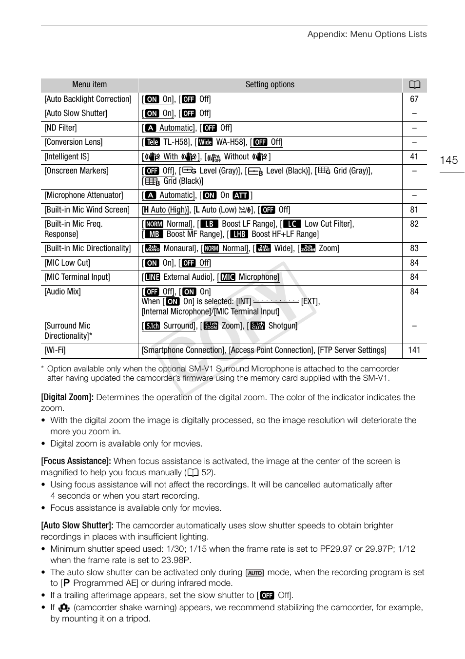 Cop y | Canon VIXIA HF G30 User Manual | Page 145 / 189