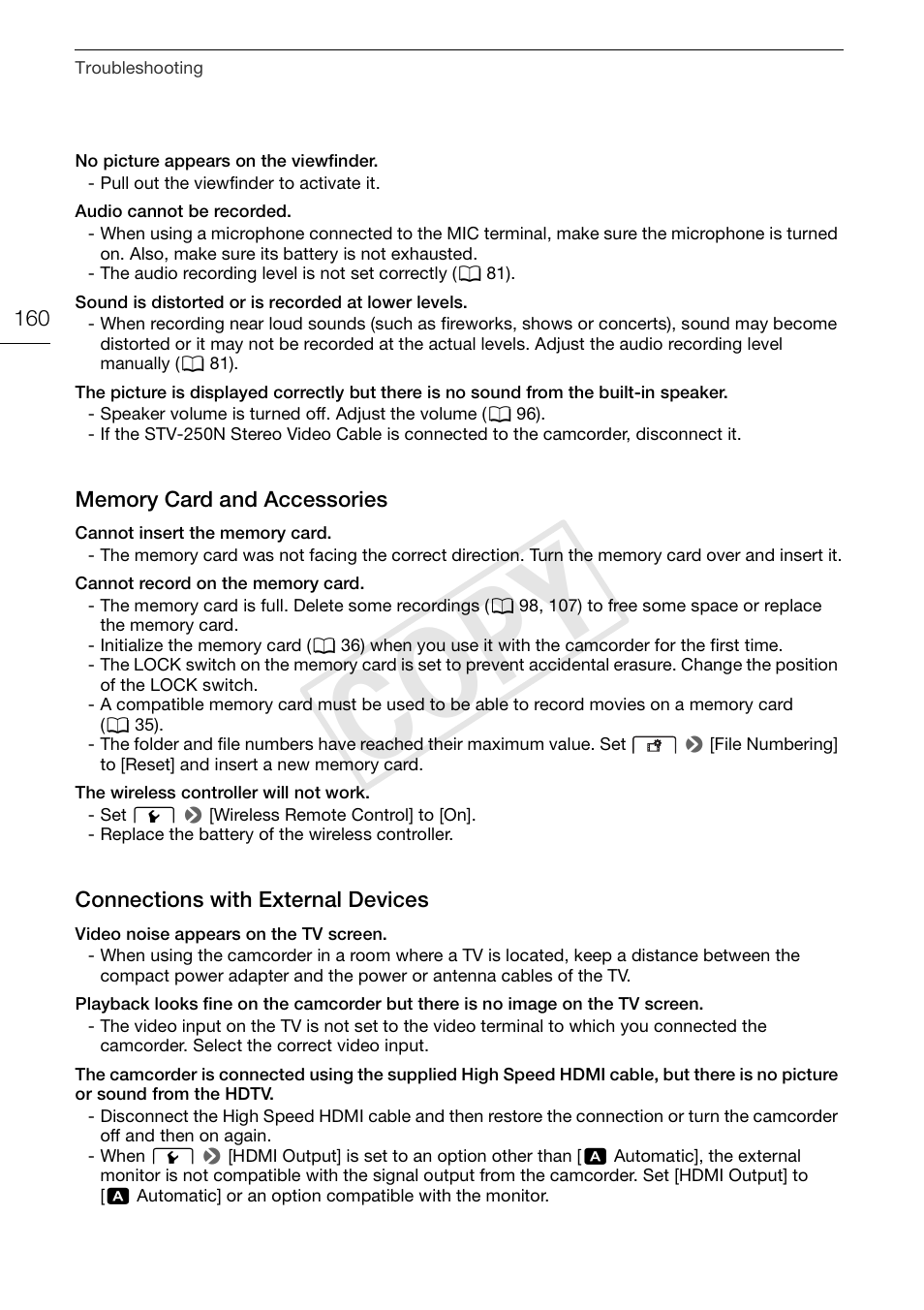 Cop y | Canon VIXIA HF G30 User Manual | Page 160 / 189