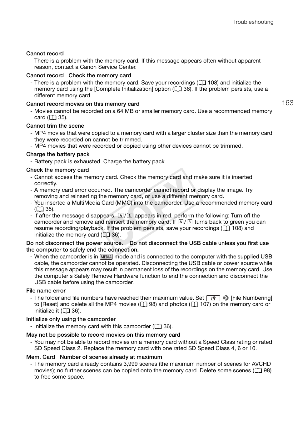 C op y | Canon VIXIA HF G30 User Manual | Page 163 / 189