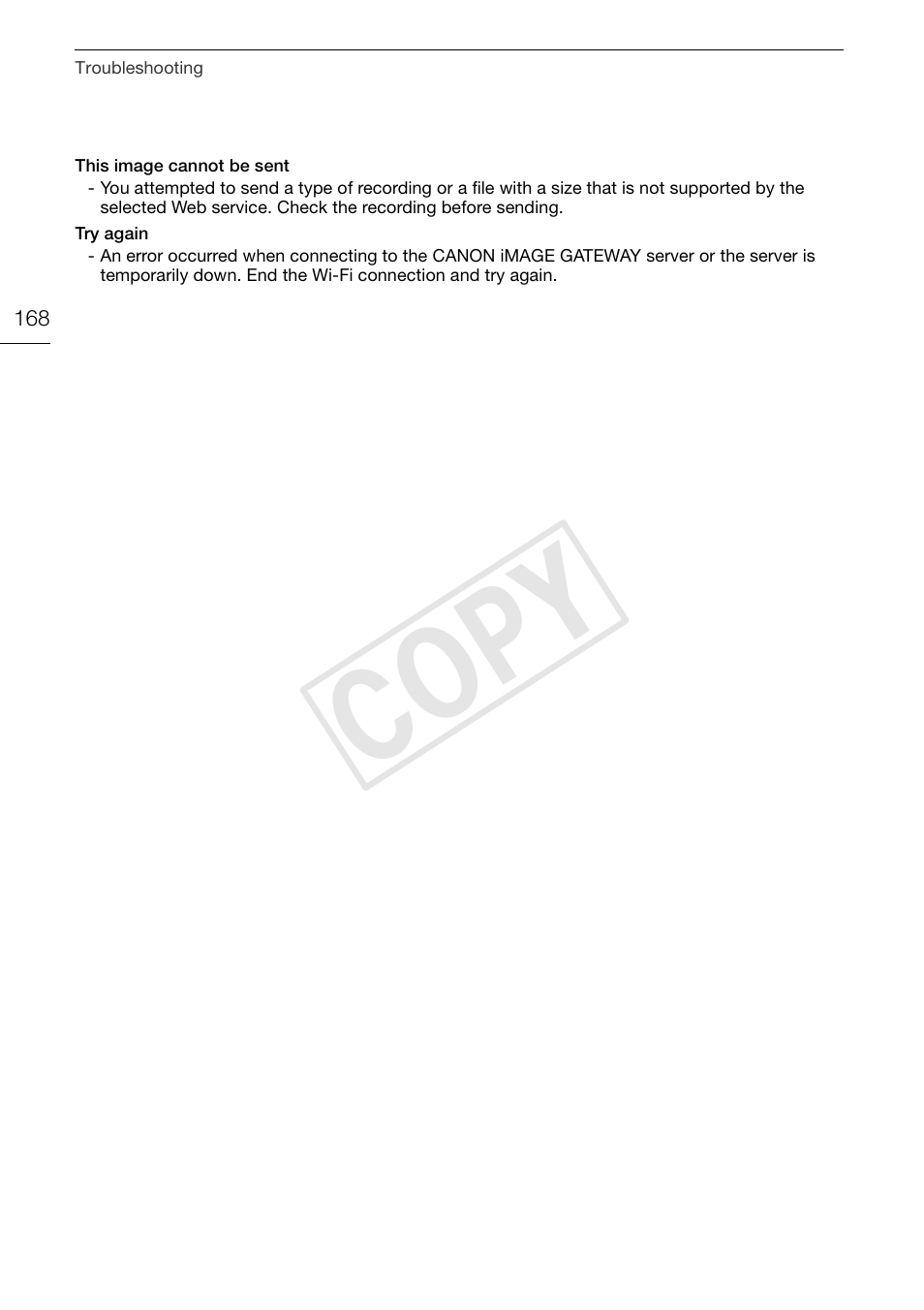 Cop y | Canon VIXIA HF G30 User Manual | Page 168 / 189