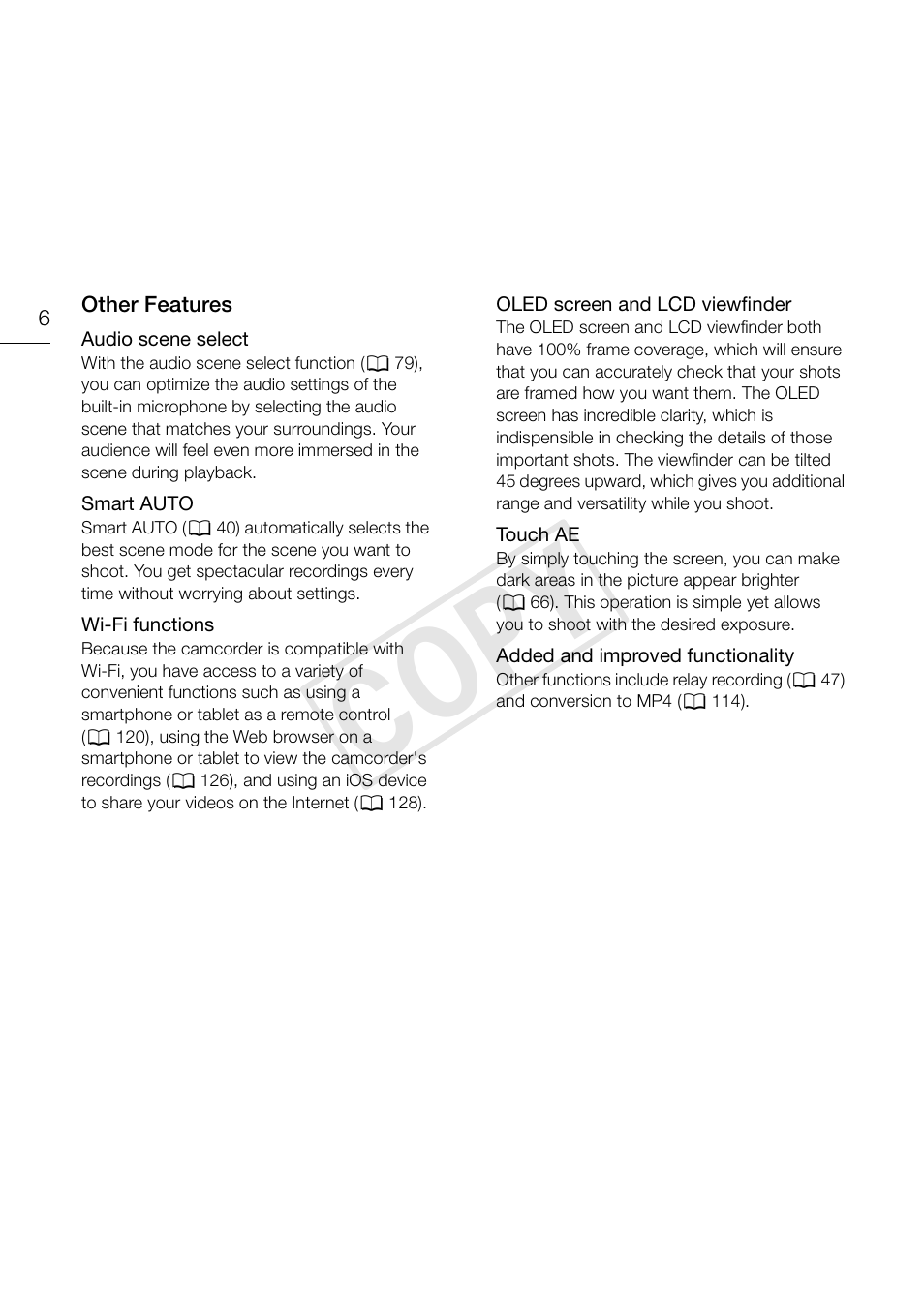 Cop y | Canon VIXIA HF G30 User Manual | Page 6 / 189
