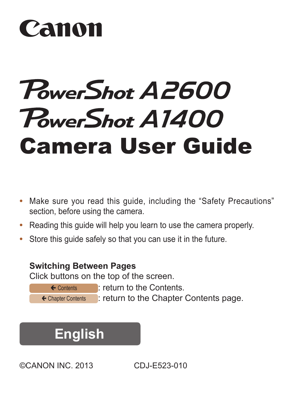 Canon PowerShot A2600 User Manual | 229 pages