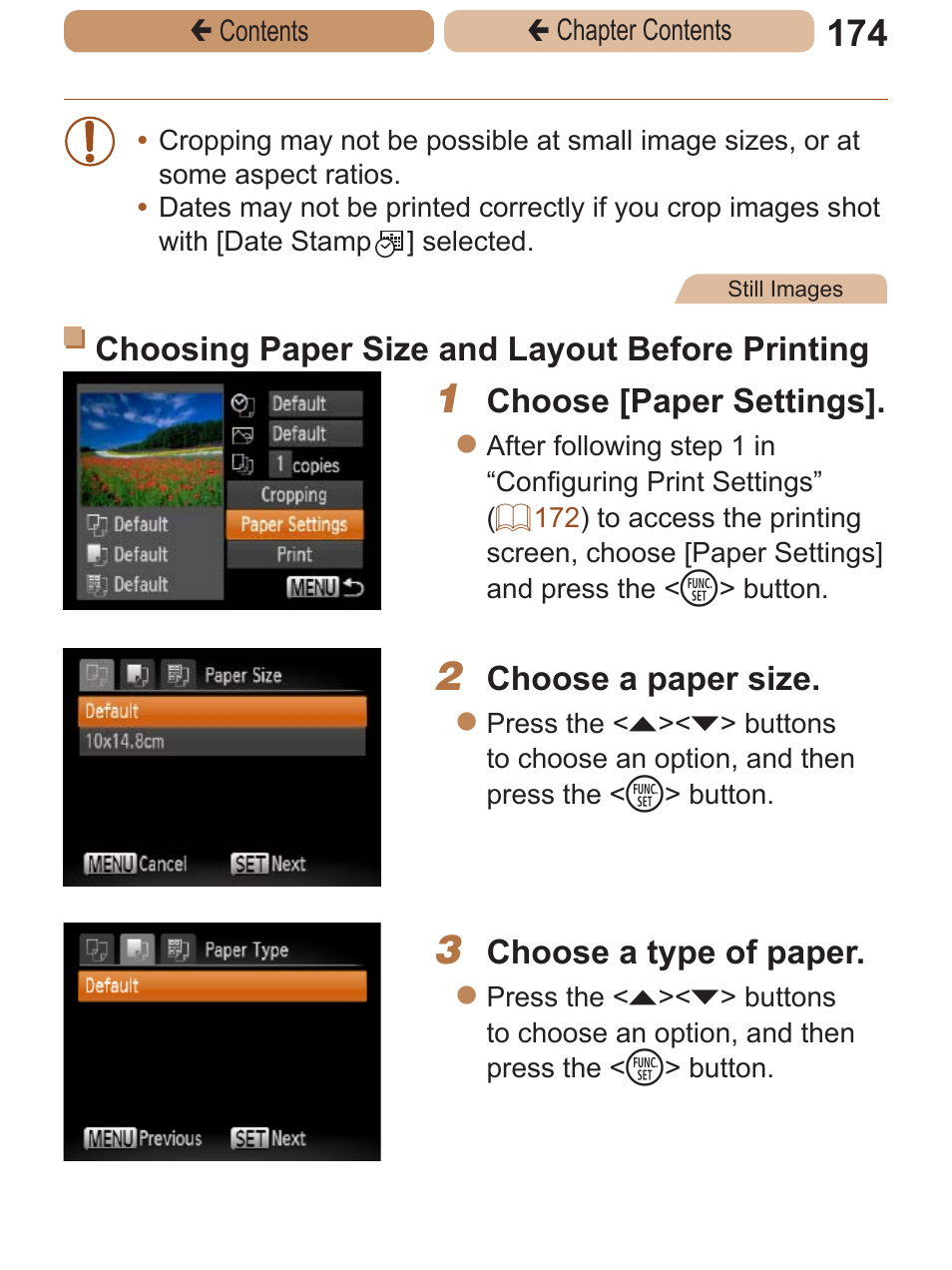 Specify the paper size, layout, and other details | Canon PowerShot A2600 User Manual | Page 174 / 229