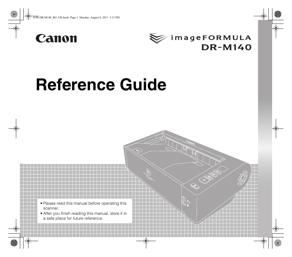 Canon imageFORMULA DR-M140 Document Scanner User Manual | 56 pages