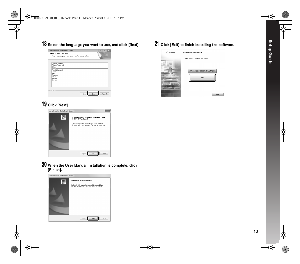 Canon imageFORMULA DR-M140 Document Scanner User Manual | Page 13 / 56