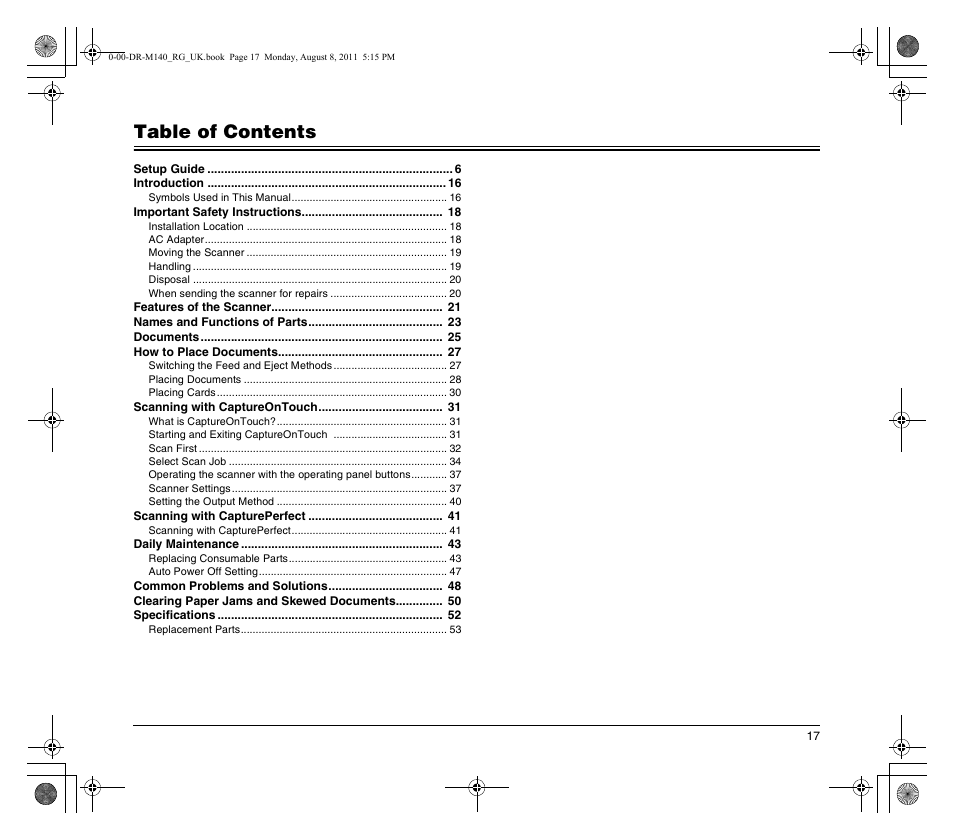 Canon imageFORMULA DR-M140 Document Scanner User Manual | Page 17 / 56