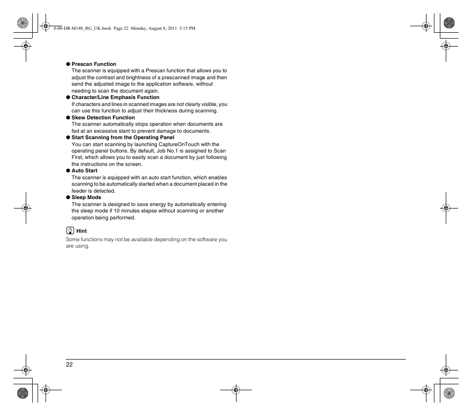 Canon imageFORMULA DR-M140 Document Scanner User Manual | Page 22 / 56