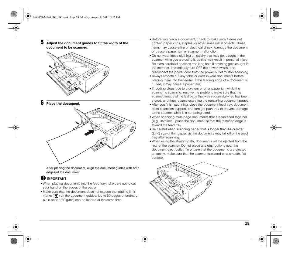 Canon imageFORMULA DR-M140 Document Scanner User Manual | Page 29 / 56