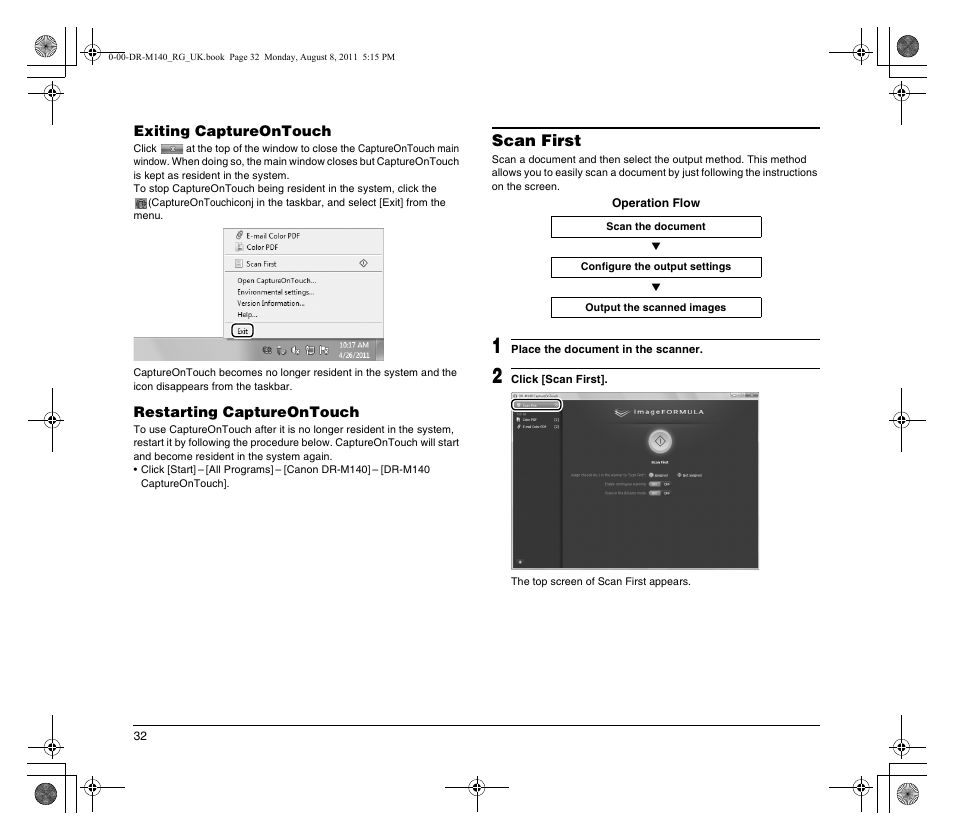 Scan first | Canon imageFORMULA DR-M140 Document Scanner User Manual | Page 32 / 56