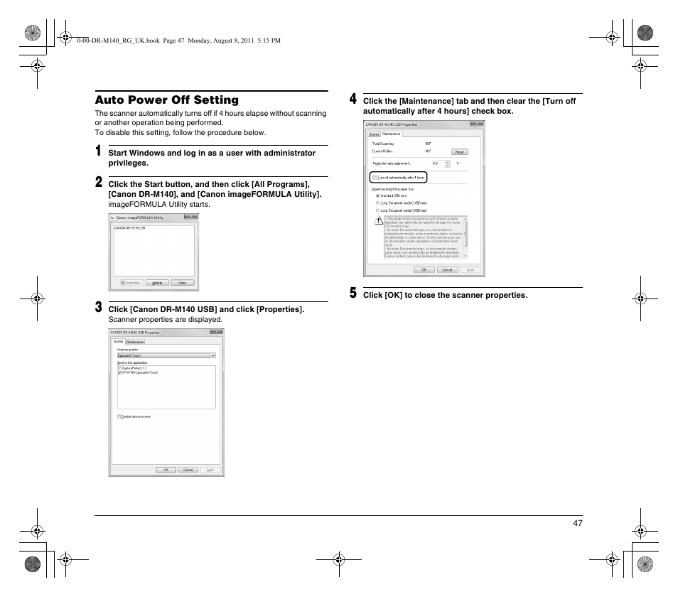 Canon imageFORMULA DR-M140 Document Scanner User Manual | Page 47 / 56