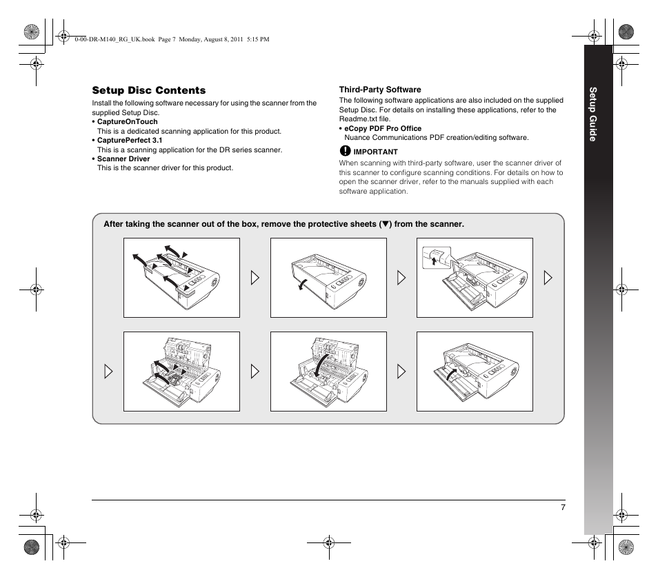 Canon imageFORMULA DR-M140 Document Scanner User Manual | Page 7 / 56