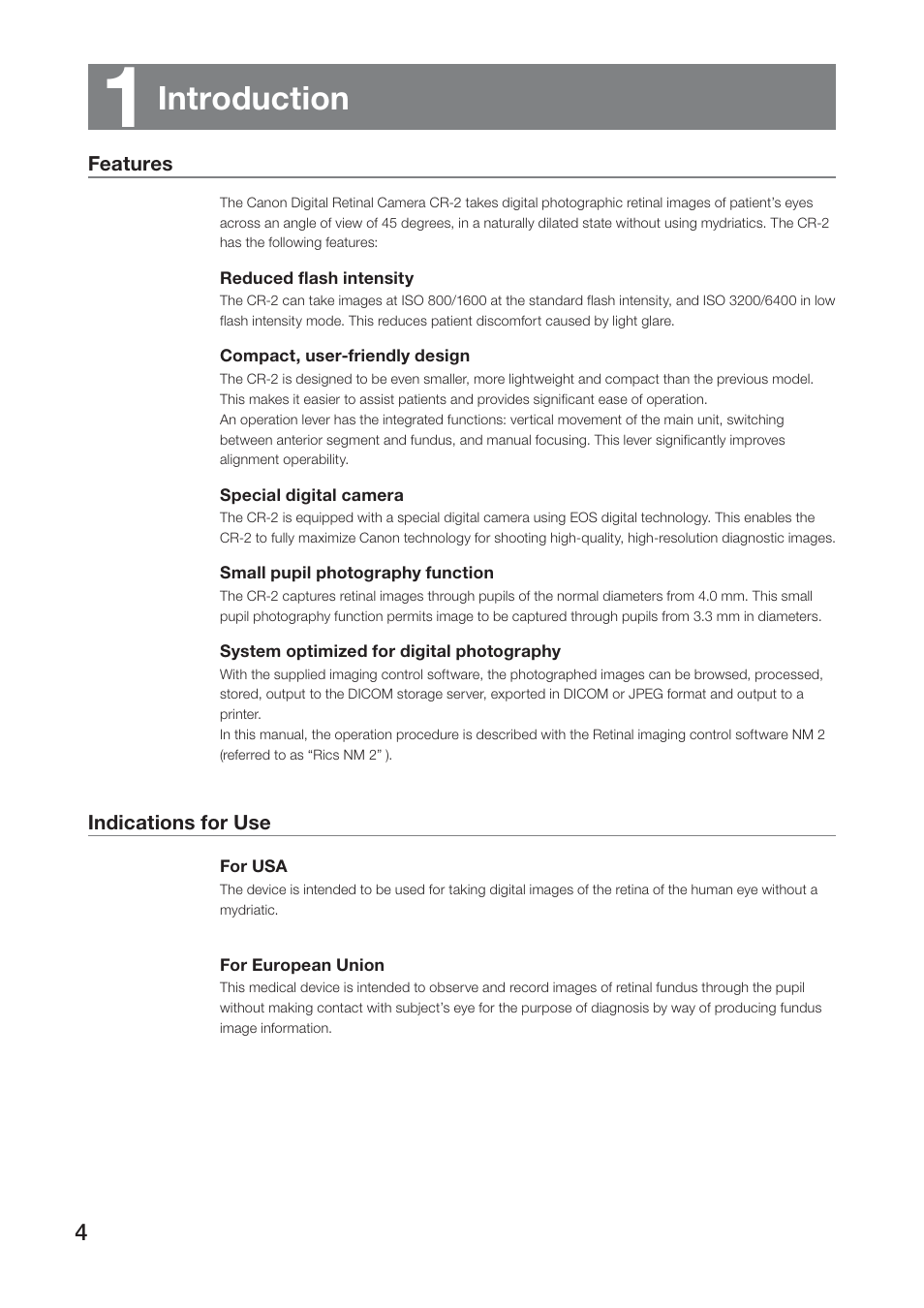 Introduction | Canon CR-2 User Manual | Page 4 / 52