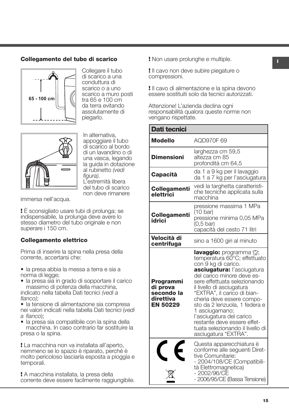 Hotpoint Ariston AQD970F 69 User Manual | Page 27 / 60