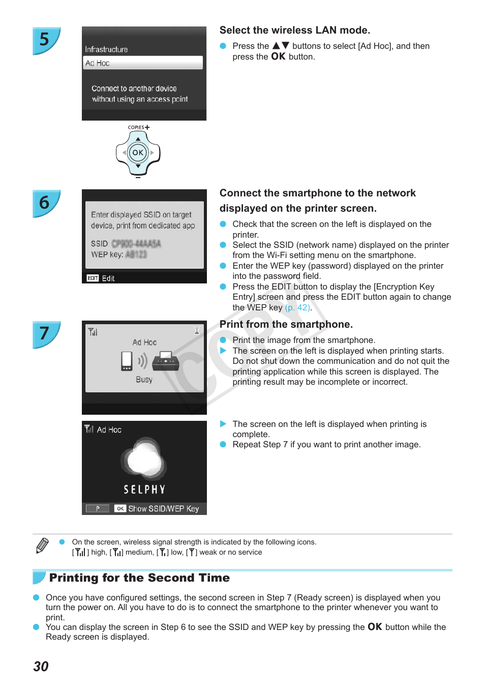 Cop y | Canon SELPHY CP900 User Manual | Page 30 / 56