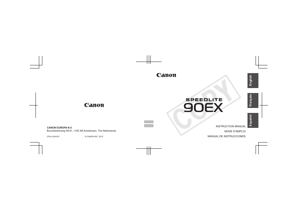 Canon Speedlite 90EX User Manual | 106 pages