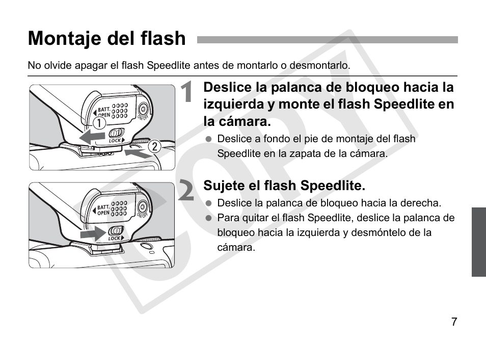 Cop y | Canon Speedlite 90EX User Manual | Page 77 / 106